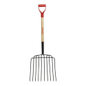 10-Tine Ensilage Fork With 30-Inch Ash Wood Handle