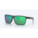 Rincon 156 Matte Smoke Crystal Men's Sunglasses With Green Mirror Lenses