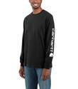 Black Logo Long Sleeve Men's T Shirt, S