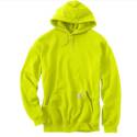 Brite Lime Drawcord Long Sleeve Men's Hoodie, M