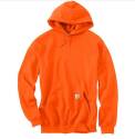 Brite Orange Drawcord Long Sleeve Men's Hoodie, L