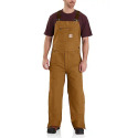 Carhartt Brown Loose Fit Duck Men's Bib Overall, L Short
