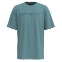 Summer Blue Heather Carhartt Graphic Short-Sleeve Heavyweight T-Shirt, Small