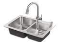 33 x 22-Inch Montvale Stainless Steel Kitchen Sink Kit