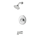 Chatfield® Polished Chrome 1-Handle Tub & Shower Trim Kit - 3-Function Showerhead, 1.8 GPM, Pressure Balance Valve Included