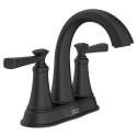 Glenmere 4-Inch Centerset Bathroom Faucet 2 Handle in Matte Black