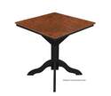 42 Sq. In. Deluxe Antique Mahogany And Black Counter Height Square Table 