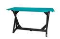 72 x 28-Inch Blue And Slate Grey Bar Height Harvest Table