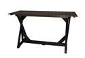 72 x 28-Inch Deluxe Coastal Grey And Black Bar Height Harvest Table