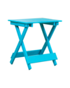 Deluxe Coastal Gray & Aruba Blue Basic Folding End Table