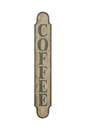12-3/4 x 78-1/2-Inch Metal Embossed Coffee Wall Decorative Sign 