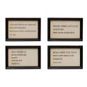 9 x 6-Inch 4-Piece Wood Framed Wall Decor Sayings