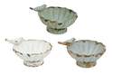 4 x 3-1/4-Inch Distressed Pewter Bowl With Bird, Each, Assorted Colors