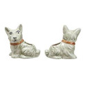 Stoneware Vintage Scotty Dog Planter