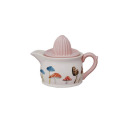 22-Ounce Hand-Painted Juicer/Pitcher with Mushrooms