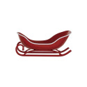 7-Inch Metal Sleigh Red with White Trim