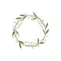 16-Inch Metal Vintage Reproduction Toleware Lily Of The Valley Wreath