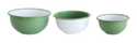 5-3/4-Inch Green And White Round Enamel Bowl