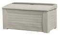 127-Gallon Light Taupe Deck Box With Seat