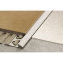 3/8 in x 2-1/2 in Reno-U Brushed Nickel Aluminum Metal Reducer Tile Edging Trim