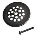 3-3/8-Inch Bath Grid Strainer With Screw-Inch Oil Rubbed Bronze