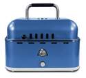 Blue Portable Charcoal Grill With Lid And Cover Bag