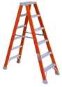6 ft Type IA Fiberglass Twin Step Ladder, 300 Lb Rated