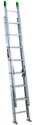 16 ft Type II Aluminum Extension Ladder, 225 Lb Rated