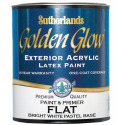 Quart Bright White Flat Pastel Base Golden Glow Exterior Paint