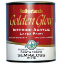 Quart White Semi-Gloss Golden Glow Latex Interior Enamel