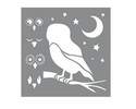 10 x 10-Inch Americana Owl Reusable Stick On Stencils 