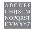 12 x 12-Inch Americana Distressed Alphabet Decor Stencils 