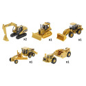 6-Piece Assortment 1:87 HO Scale Cat Diecast Models