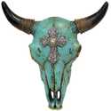 Turquoise Skull Cross