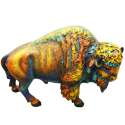 9.25 X 3.75 X 6.25 Colored Bison Statue