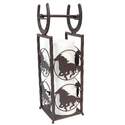 Freestanding Toilet Paper Holder Station - Horses And Horseshoes