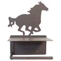 Horse Metal Toilet Paper Holder With Phone Rest
