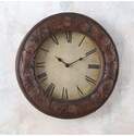 Tooled Scroll Western Round Wall Clock