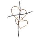Metal Sticks And Heart Cross