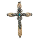 8-1/2 x 1/2 x 11-4/5-Inch Tooled Flower Cross