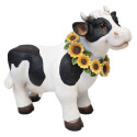 8-Inch x 6-3/4-Inch Moo Cow With Flowers