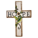 9 x 0.75 x 12.75-Inch Hope With Hummingbird Cross