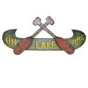 Canoe And Oars On Lake Time