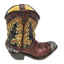 4-Inch x 4-1/2-Inch Brown Cowboy Boot Decor