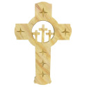 14-Inch Wall Cross With 3 Crosses In The Center