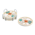 Seaside Splendor Coasters With Coaster Holder