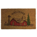29-1/2-Inch X 17-3/4-Inch Coir Door Mat With Barnyard Welcome