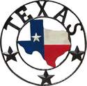 Metal Texas Circle Map