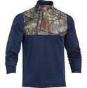 Medium Academy Blue Caliber 1/4 Zip Hunting Long Sleeve T-Shirt