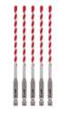 3/16 x 4 x 4-Inch SHOCKWAVE Impact Duty™ Carbide Hammer Drill Bit With POWER TIP™ 5-Pack